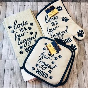 “Love is a Four Legged Word” 5Pc Kitchen Set 🐾